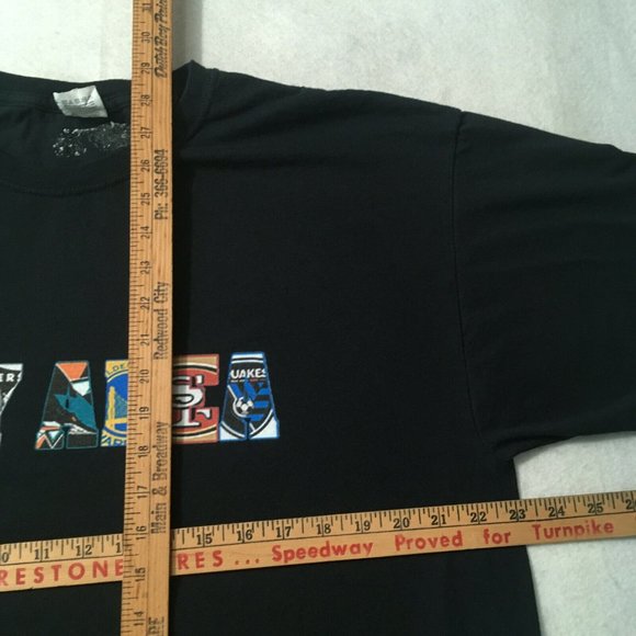 #A Fruit of the Loom Bay Area Black Tee Shirt Men's Size XL Heavy Cotton Regular - Picture 4 of 8
